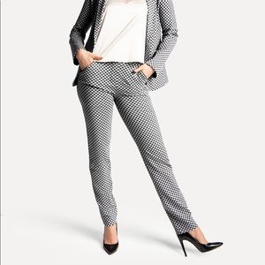 Betabrand Straight-Leg Chino Dress Pant Yoga Pants (Catstooth)